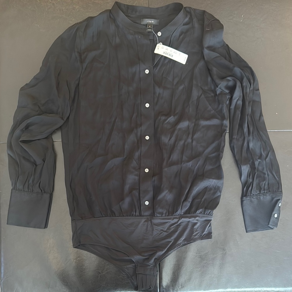 J Crew Silk Bodysuit Top